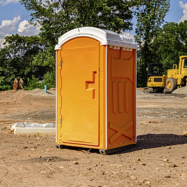 how often are the portable restrooms cleaned and serviced during a rental period in Eleroy Illinois